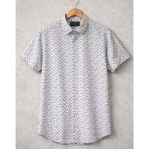 Rodd & Gunn Button Up Shirt Mens Medium Sports Fit White Cotton Surfboards